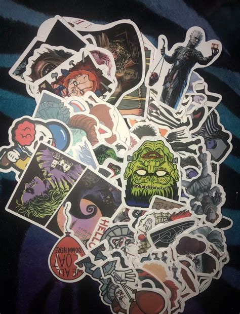20 Assorted Horror Stickers Etsy