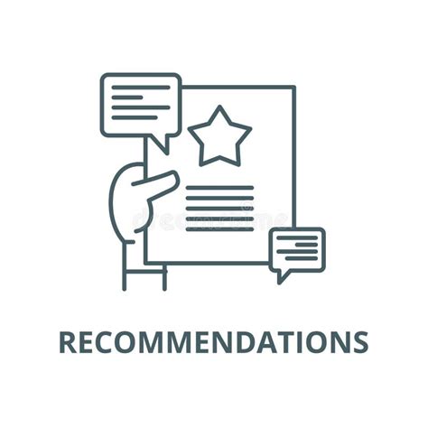 Recommendations Vector Line Icon Linear Concept Outline Sign Symbol