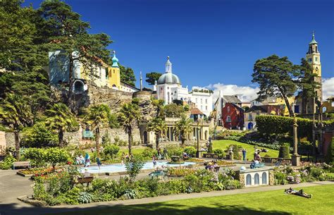 It is west of england, and east of the irish sea and ireland. Portmeirion - North Wales Magazine
