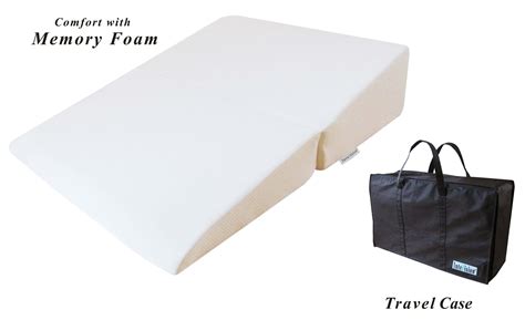 Intevision Memory Foam Foldable Bed Wedge With Headrest Pillow System