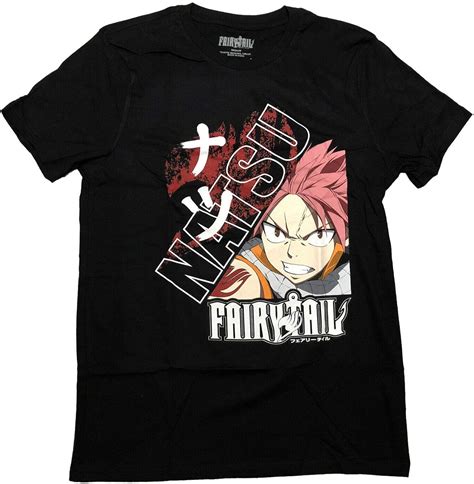 2688 Fairy Tail Natsu Kanji Anime Adult T Shirt Amazonfr Vêtements