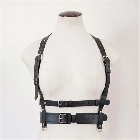 Buy Womens Harajuku Body Garters Faux Leather Harness