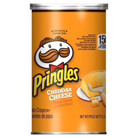 Pringles Potato Crisps Chips Cheddar Cheese Flavored Single Serve