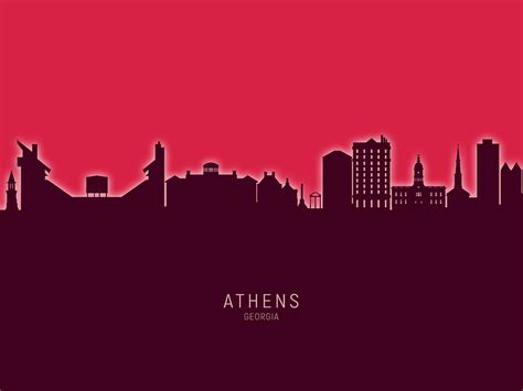 Athens Georgia Skyline 25 Digital Art By Michael Tompsett Pixels