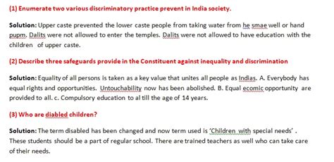 Definition Of Discrimination For Class 6