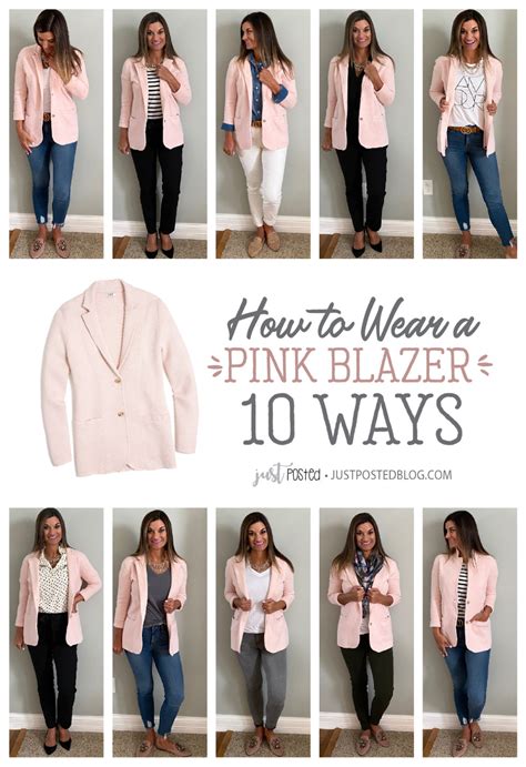 How To Wear A Pink Blazer Ten Ways Just Posted Pink Blazer Outfits Casual Work Outfits