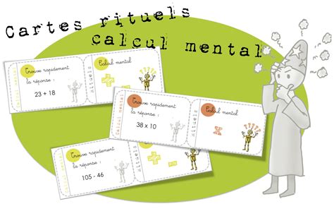 Cartes Rituels Calcul Mental Addition Multiplication Soustraction