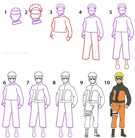 How To Draw Naruto Step By Step Drawing Tutorial With Pictures