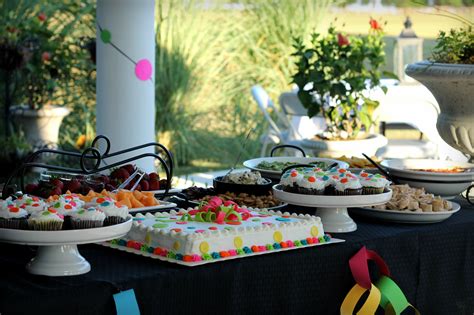 Table decorations baby shower for the outdoor venue · baby care. Outdoor Summer Baby Shower Decor Cake and Cupcakes ...