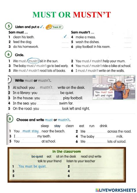 Worksheets Grammar Exercises Foreign Language Learning Classroom