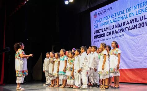Cantan Himno Nacional En Maya Coros En Concurso De Segey