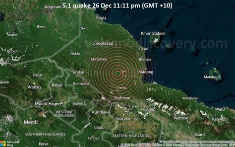Moderate Yet Deep 51 Quake Hits Near Madang Madang Province Papua