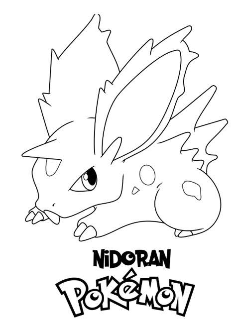 Nidoran Pokemon Coloring Page