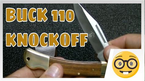 First Look At Game Winner Folding Sheath Knife Buck 110 Imposter Youtube