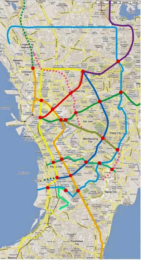 Lrt Mrt Map Manila