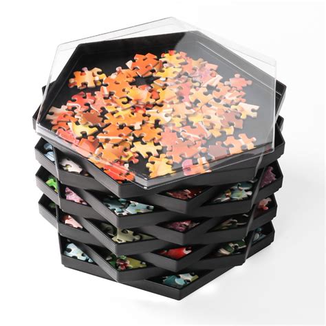 The most common puzzle sorting trays material is plastic. Becko Stackable Puzzle Sorting Trays Jigsaw Puzzle Sorters ...
