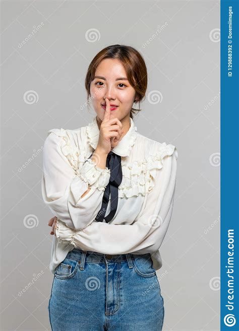 Asian Business Woman Pose Quietly Stock Photo - Image of background ...
