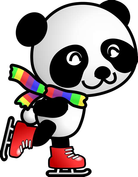 Clipart Skating Panda