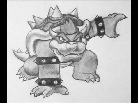 How to draw bullet bill from super mario bros. How to draw Bowser - Super Mario - YouTube