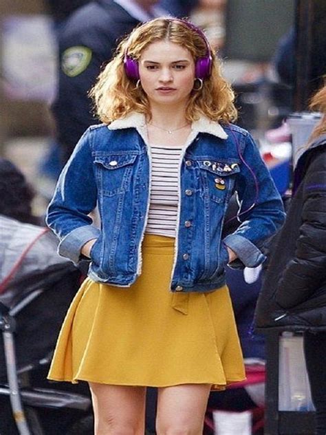 Baby (ansel elgort) and debora (lily james) bond over their mutual love of music. Lily James Baby Driver Blue Jacket - Stars Jackets