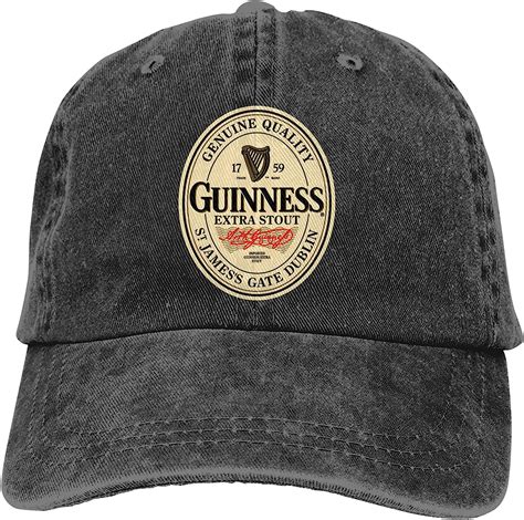 Rfgejh Guinness Beer Logo Baseball Cap Adjustable Denim Hats Adult