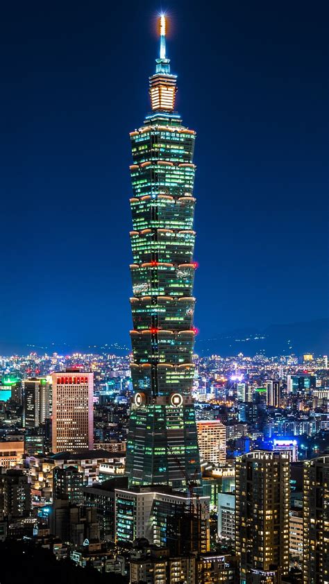 Taipei 101 Skysraper At Night Backiee
