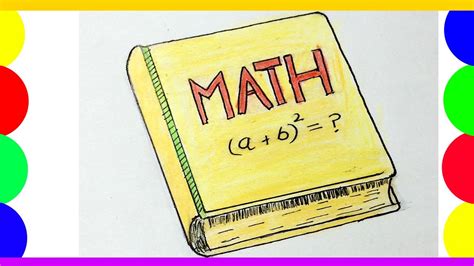 How To Draw A Math Book For Students Book Drawing Easy Youtube