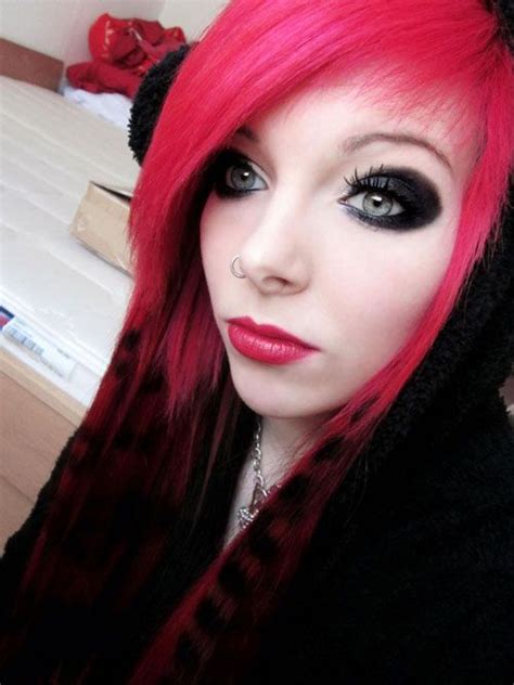 emo makeup tutorial tips and ideas emo makeup hair color pictures pink and black hair