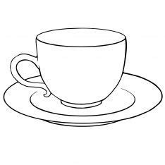 Stacked tea cups coloring pages sketch coloring page. : Printable Tea Cup Coloring Page | Coffee cup art, Tea ...