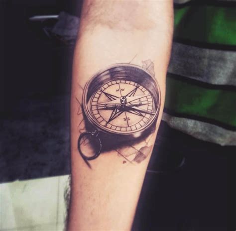 Compass Travel Realism Negative Spacing Shading Tattoo Storm Tattoo Compass Tattoo Design