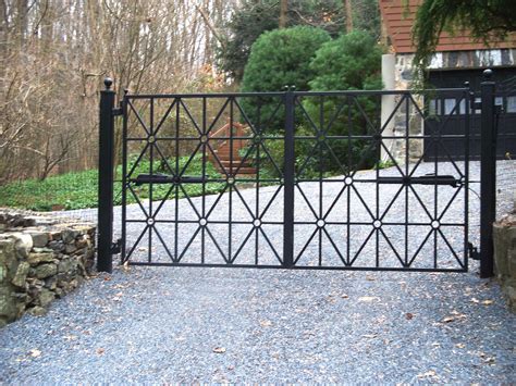 Automated Wrought Iron Gate With X Design Iron Gate Wrought Iron