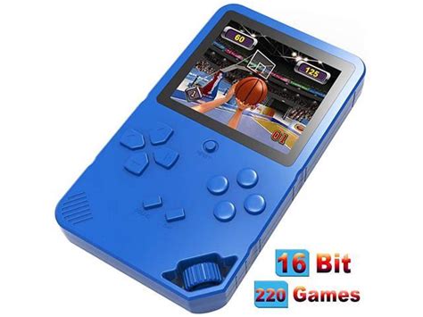 16 Bit Handheld Game Console For Kids Adults Built In 220 Hd Classic