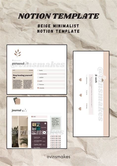 Free Limited Time Only Beige Minimalist Aesthetic Notion Template