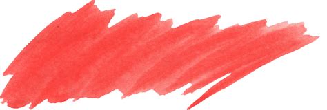 37 Red Watercolor Brush Stroke Png Transparent Vol 2