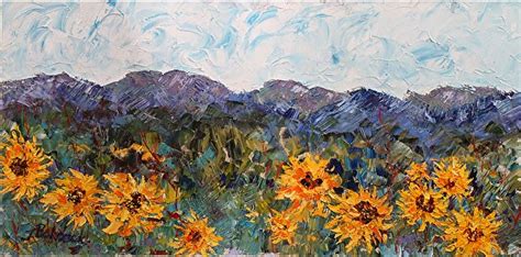 Daily Painters Abstract Gallery Colorado Landscape Painting Sunflower