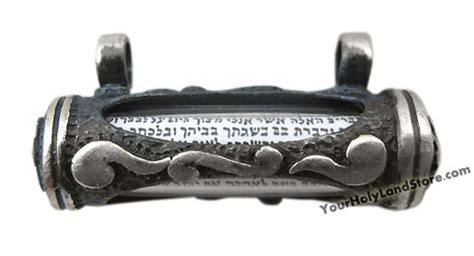 Mezuzah Pendant With Shema Yisrael Scroll