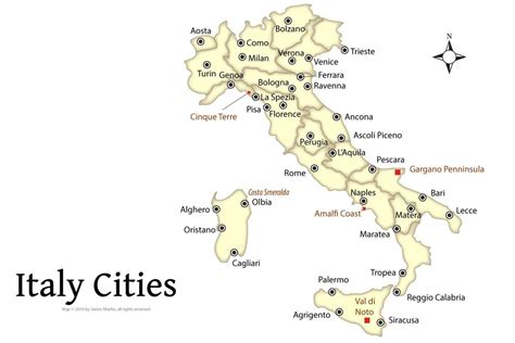 Italia Mapa De Destinos Turísticos Mapa Turístico De Italia Con