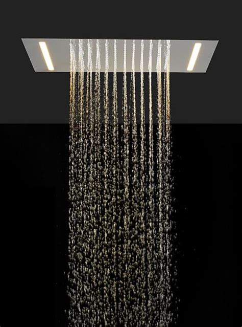 500360 Chrome Shower Faucets Rain Mixer 304 Stainless Steel Led Shower