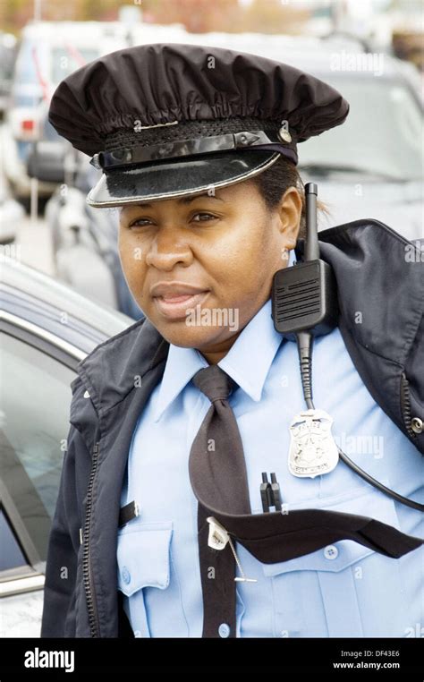 Portrait Of A Black Female Police Officer Stock Photo Alamy
