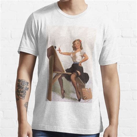 Pinup Girl The Right Touch By Gil Elvgren Digital Painting T Shirt