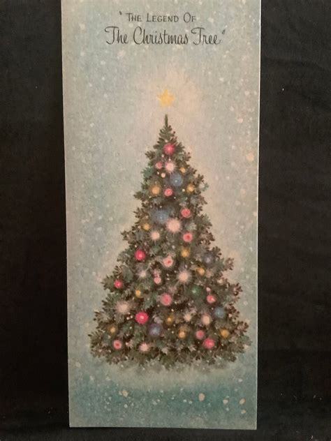 Vintage Christmas Card Legend Of The Christmas Tree Unusedenv Etsy