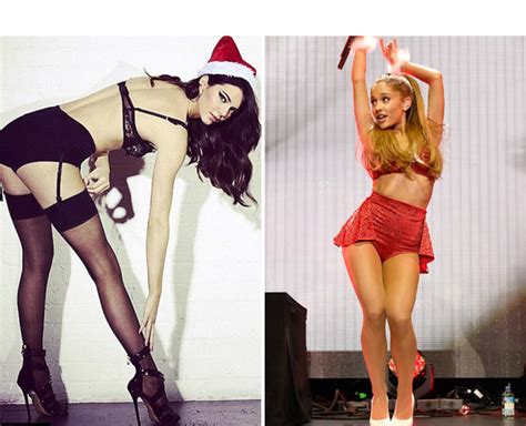 Kendall Jenner And Ariana Grandes Sexy Santa Outfits — Who