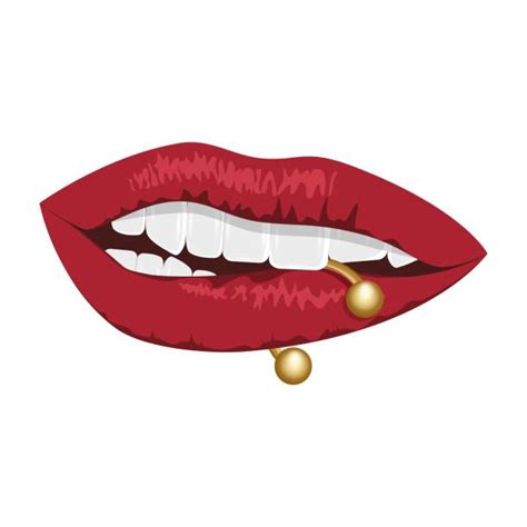 10 Female Lip Piercings Illustrations Royalty Free Vector Graphics