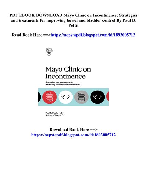 Pdf Mayo Clinic On Incontinence Strategies And Treatments For