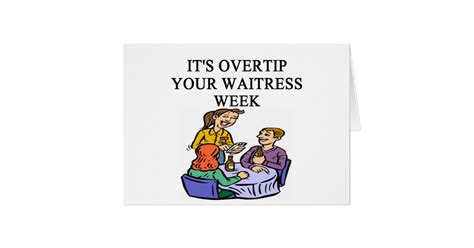 A Funny Waitress Joke Greeting Card Zazzle