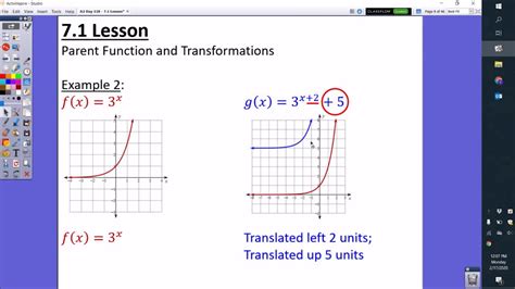 A2 71a Exponential Function And Transformations Youtube