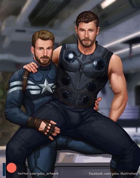 Captain America X Thor By Gabo Art On Deviantart