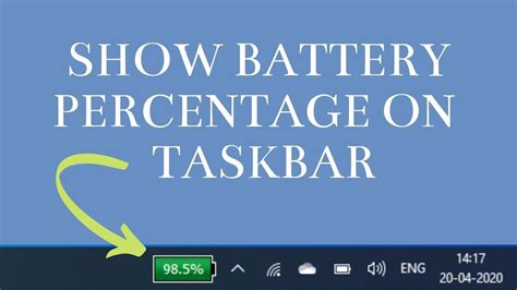 How To Show Battery Percentage Icon On Taskbar Of Windows 10 Pc Easy