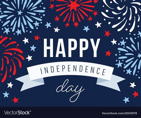 Happy Independence Day 4th July National Holiday Vector Image