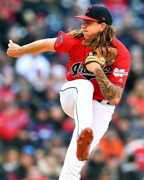 Cleveland Indians Mike Clevinger pitching against the Minnesota Twins ...